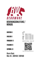 Notice Bearware 305459 Radio-réveil