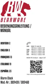 Notice Bearware 305460 Radio-réveil