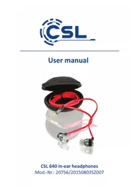 Notice CSL 300127 Système hifi