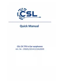 Notice CSL 300765 Système hifi