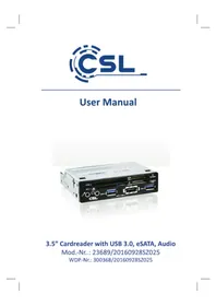 Notice CSL 300368 Lecteur de mémoire