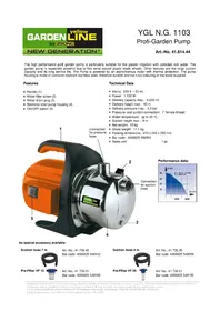Notice Yellow Garden Line YGL N.G. 1103 Pompe à eau