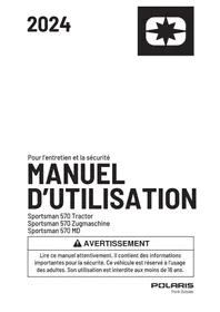 Notice POLARIS SPORTSMAN 570 EPS SE (2024) Tracteur
