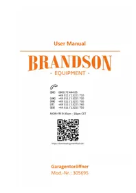 Notice Brandson 305695 Télécommande