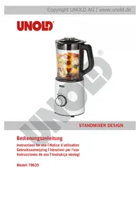 Notice UNOLD DESIGN 78635 Table de mixage