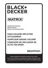 Notice BLACK & DECKER MATRIX BDCMTHVI Compresseur