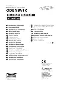 Notice IKEA ODENSVIK 401.808.05 Lavabo