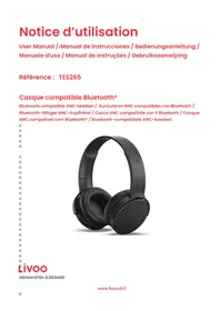Notice LIVOO TES265 Ecouteur