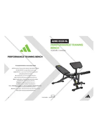 Notice ADIDAS ADBE-10228-NL Équipement de fitness