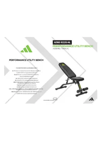 Notice ADIDAS ADBE-10225-NL Équipement de fitness