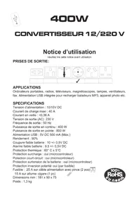 Notice PRESIDENT ACMA416 Non catégorisé