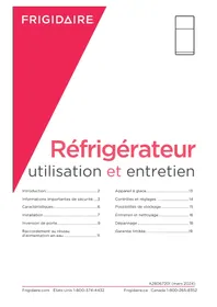 Notice FRIGIDAIRE FRTE1622AW Réfrigérateur