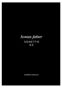 Notice Sonus Faber SONETTO VIII G2 Haut-parleur