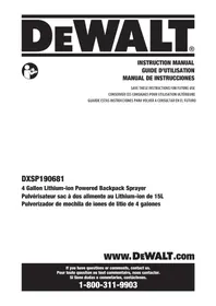 Notice DEWALT DXSP190681 Jet de peinture