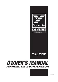 Notice YORKVILLE YXL18SP Caisson de basses
