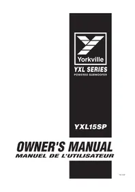 Notice YORKVILLE YXL15SP Caisson de basses