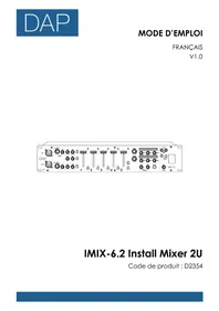 Notice DAP-Audio IMIX-6.2 Table de mixage