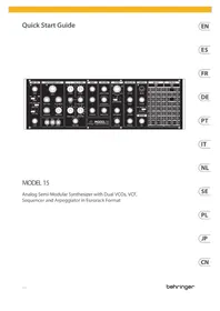 Notice BEHRINGER MODEL 15 Synthétiseur