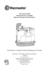 Notice Vacmaster SCB301 Nettoyeur à vapeur
