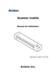 Notice AVISION SCANQ-DW Scanner