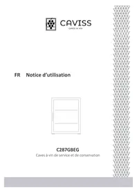 Notice Caviss C287GBEG Cave à vin