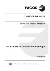 Notice FAGOR FACM2007S Autres appareil de cuisine