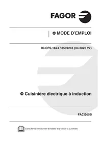 Notice FAGOR FACI205S Autres appareil de cuisine