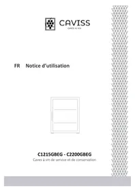 Notice Caviss C2200GBEG Cave à vin