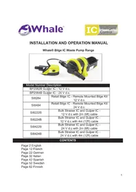 Notice Whale BILGE IC Pompe