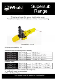 Notice Whale SUPERSUB SMART Pompe