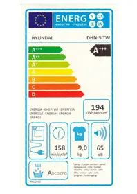 Notice HYUNDAI DHN-9ITW Seche linge