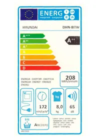 Notice HYUNDAI DHN-8ITW Seche linge