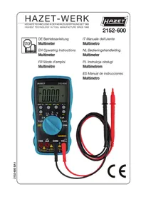 Notice Hazet 2152-600 équipements de mesure