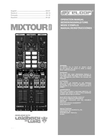 Notice Reloop MIXTOUR PRO Equipement DJ