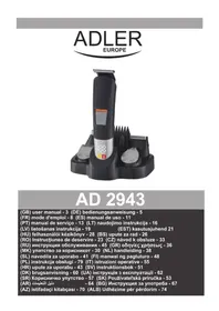 Notice ADLER AD 2943 Tondeuse à barbe