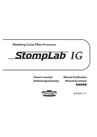 Notice VOX STOMPLAB IG Guitare