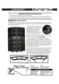Notice YORKVILLE SABUMPER1 Caisson de basses
