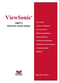 Notice VIEWSONIC VMP73 Lecteur multimédia