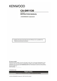 Notice KENWOOD CA-DR1130 Autres accessoires pour appareil photo