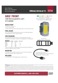 Notice Blackburn GRID FRONT Éclairage