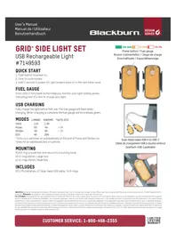Notice Blackburn GRID SIDE Éclairage