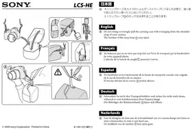 Notice SONY LCS-HE Sac caméra