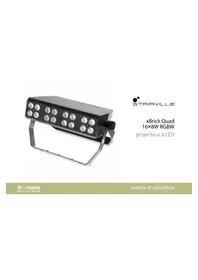 Notice Stairville XBRICK QUAD 16×8W RGBW Éclairage