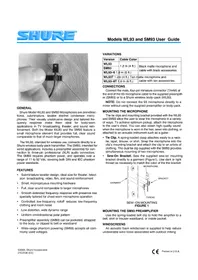 Notice SHURE WL93T Microphone