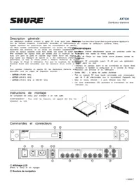 Notice SHURE AXT630 Convertisseur audio/vidéo