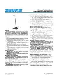 Notice SHURE MICROFLEX MX412D Microphone