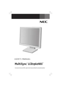 Notice NEC MULTISYNC LCD1960NXI Moniteur