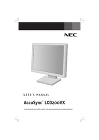 Notice NEC ACCUSYNC 200VX Moniteur