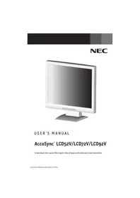 Notice NEC ACCUSYNC 72VM Moniteur