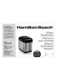 Notice HAMILTON BEACH 29885 Machine à pain